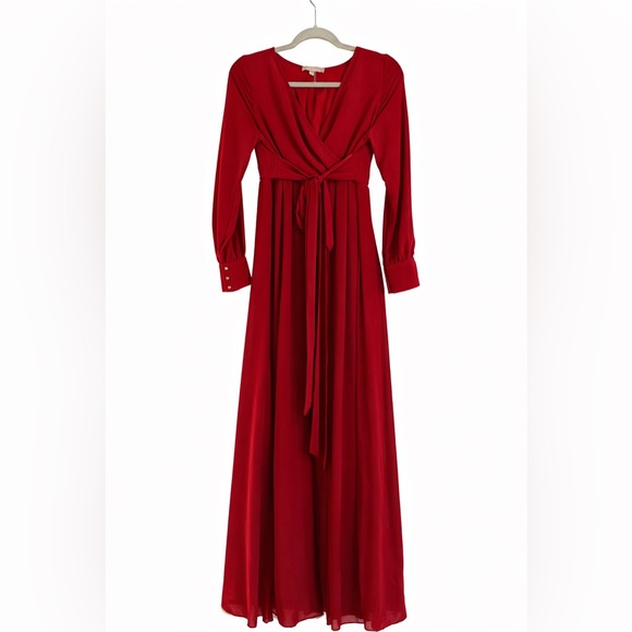 Dresses & Skirts - Elegant Red Maxi Dress–Perfect for Maternity Photoshoots, or Special Occasions